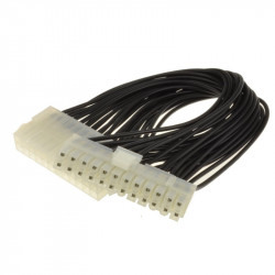 24 Pin ATX/WTX Extension Cable Lead Black 25cm