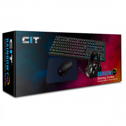 CiT Rainbow Keyboard Mouse & Headset Combo (Brand New)