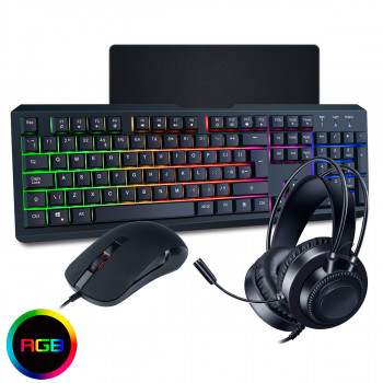 CiT Rainbow Keyboard Mouse & Headset Combo (Brand New)