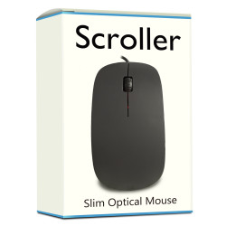 Scroller Slim Optical Wired USB Mouse 800 DPI