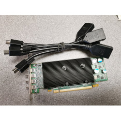 Matrox M9148 Quad Display PCIe x16 Graphics Card & 4 x Mini DP Cables