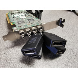 Matrox M9148 Quad Display PCIe x16 Graphics Card & 4 x Mini DP Cables