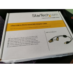 StarTech 2 Port USB to RS232 Serial DB9 Adapter Cable