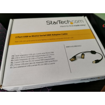 StarTech 2 Port USB to RS232 Serial DB9 Adapter Cable