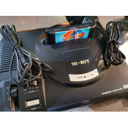 Sega Megadrive with Controller & Sonic the Hedgehog 1 & 2 Carts