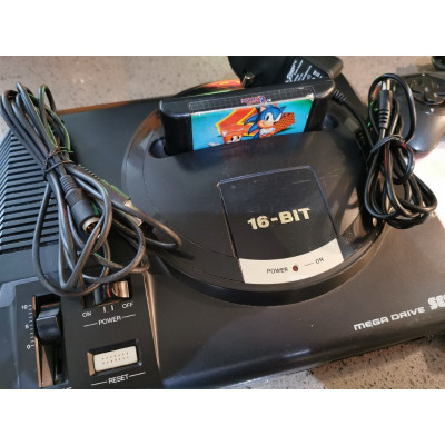 Sega Megadrive with Controller & Sonic the Hedgehog 1 & 2 Carts