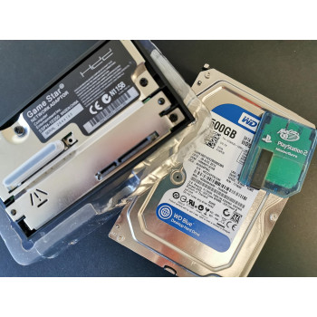 PS2 McBoot Card, 500gB HDD & Adapter Bundle