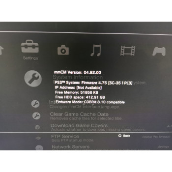 Playstation 3 Console, 500gB, Rebug CFW & Games, PS1, PS2 & PS3 ISO compatible (CECHM03)