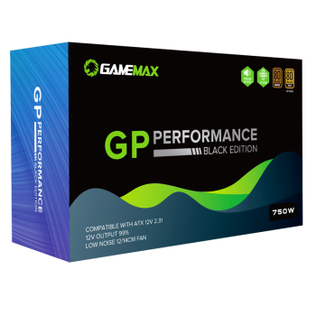 New - GameMax GP750 750W 80 Plus Bronze Wired Power Supply