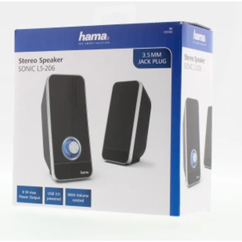 HAMA Sonic LS-206 Desktop USB-Powered Stereo Speakers